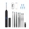 Smart Visual Ear Cleaner with HD Camera, Wireless Otoscope Earwax Removal Tool, 130mAh Rechargeable Battery, 5.68in x 0.49in, ABS Material, WiFi Ear Pick for Android/iOS – Black/White